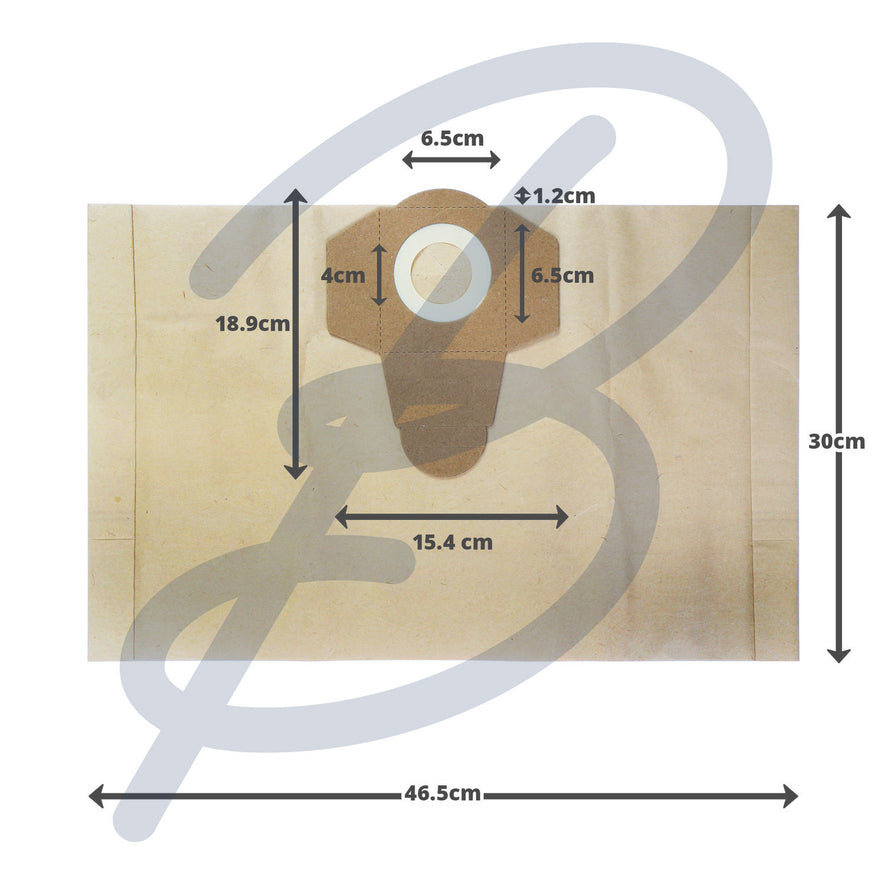 Compatible VB181 for 20L Wet & Dry Series Paper Bags (x5) - VB181^000