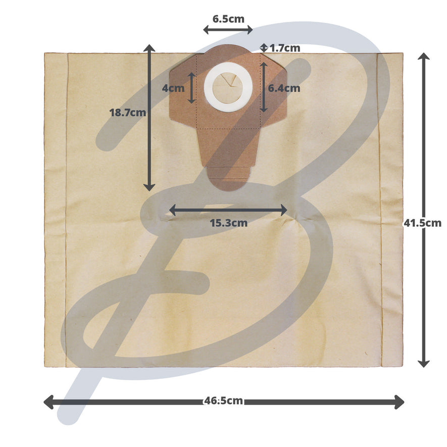 Compatible VB182 for 30L Wet & Dry Series Paper Bags (x5) - VB182^000